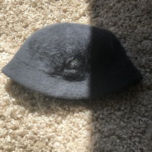 Gray Kangol bucket hat